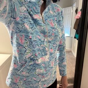 Colorful Nautical Print Pullover